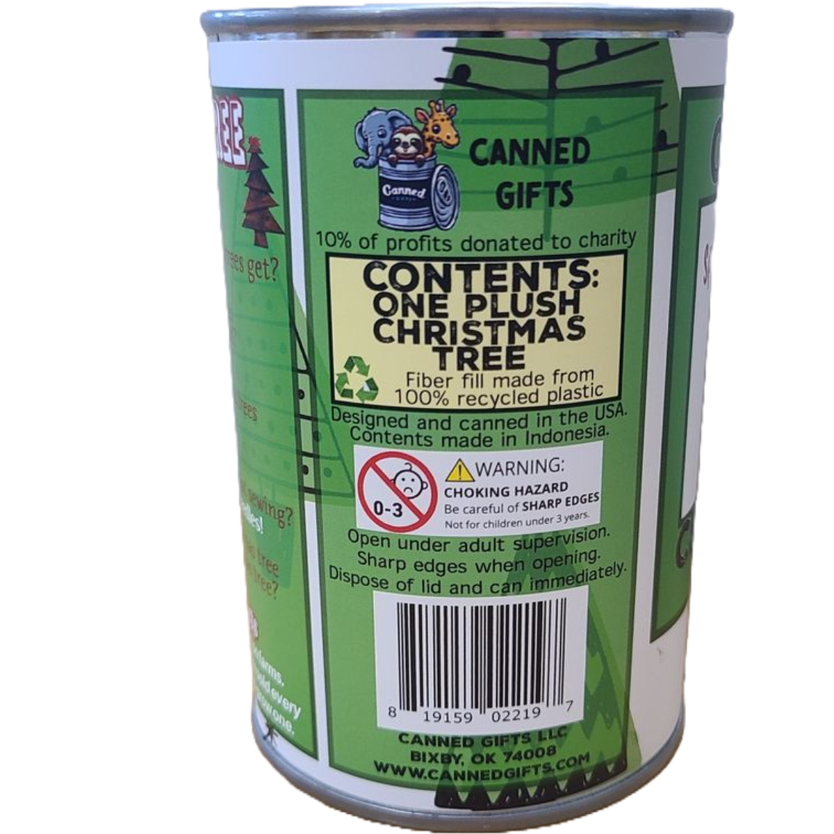 Spruce the Canned Christmas Tree - Plush in Can w/Jokes