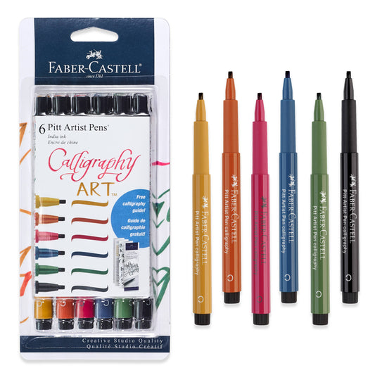 Pitt Artist Pen, Calligraphy Art - Multi Color Set of 6