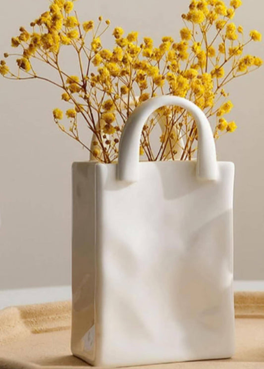 Bag-Shaped Ceramic Vase