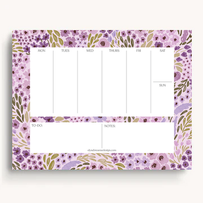 Floral Weekly Planner Notepad