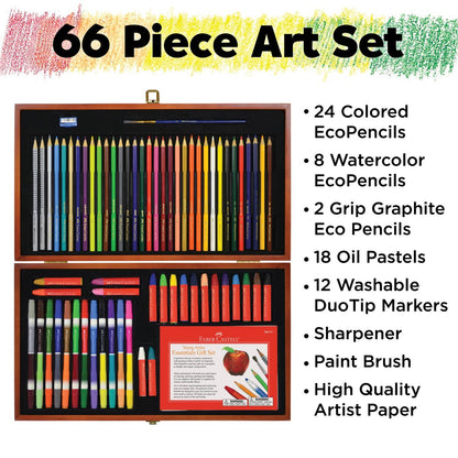 64- Piece Young Artist Essentials Art Set Gift Set for Kids