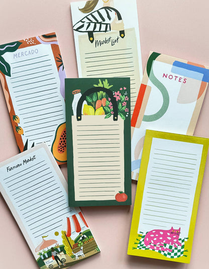 Kitty Magnetic Market List Notepad