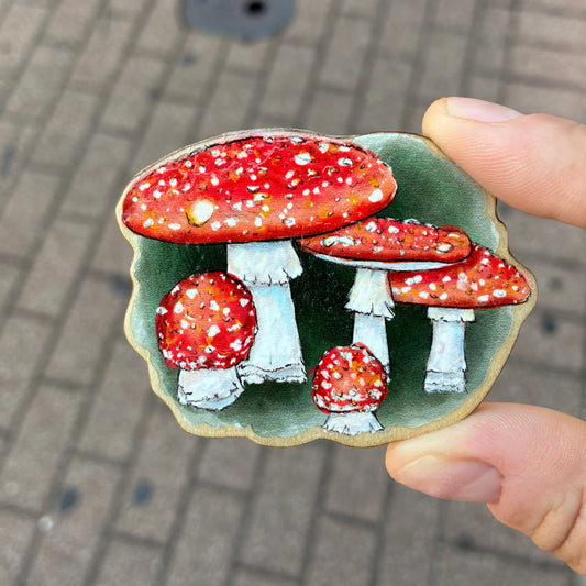 Red Cap Mushroom Magnet