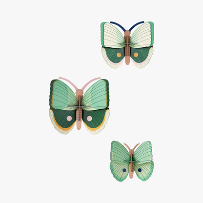 3D Wall Art - Butterflies- Fern Striped Butterflies set of 3
