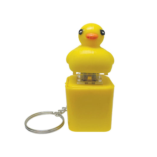 Carry A Tune Duck Quacking Light Up Keychain Fidget