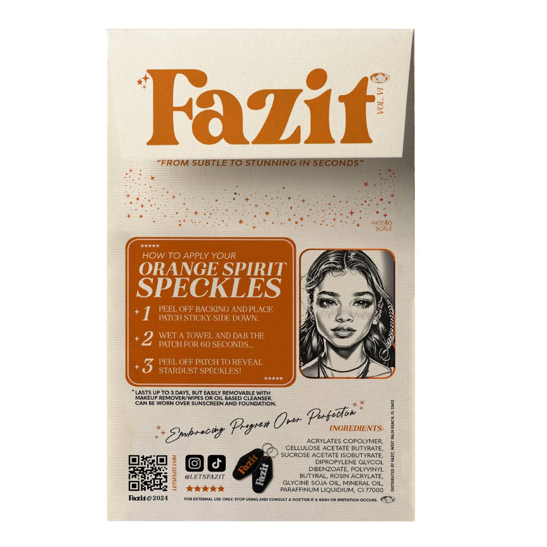 Orange Spirit Speckles Makeup Patches - Team Spirit Collection