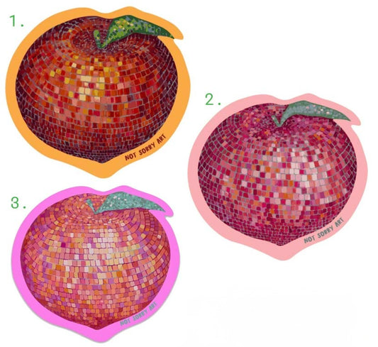 Peach Disco Ball Stickers