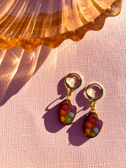 Mini Paint Palette Earrings