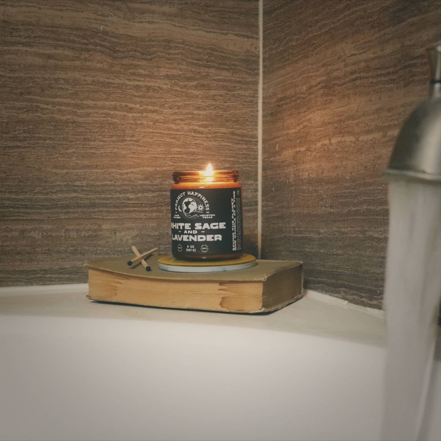White Sage and Lavender Soy Candle - 8oz