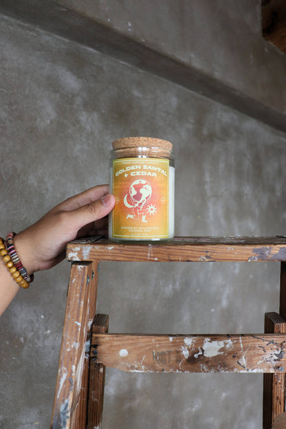 Golden Santal and Cedar Soy Candle- Yellowstone National Park 11oz