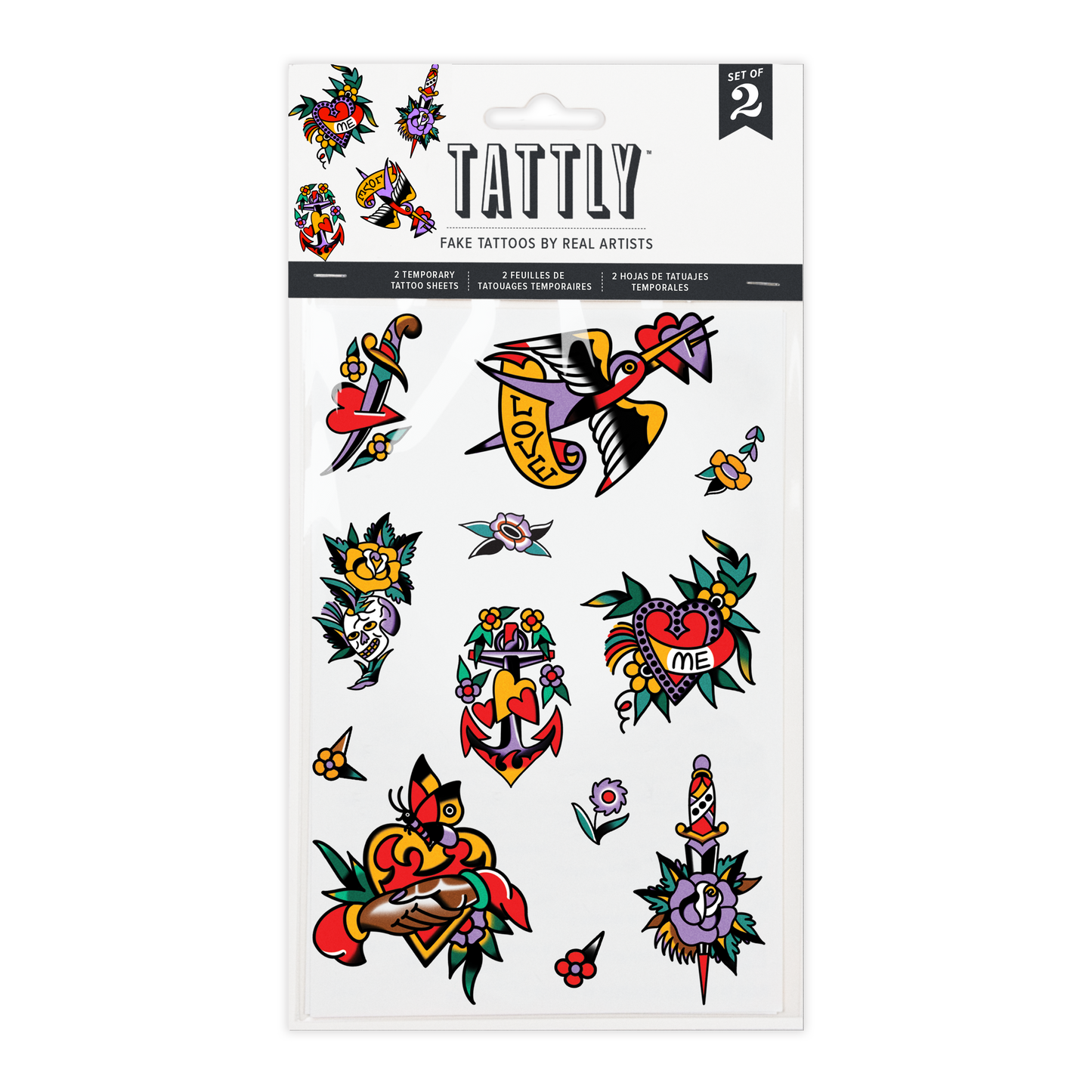 Love Motifs Tattoo Sheets