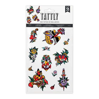Love Motifs Tattoo Sheets