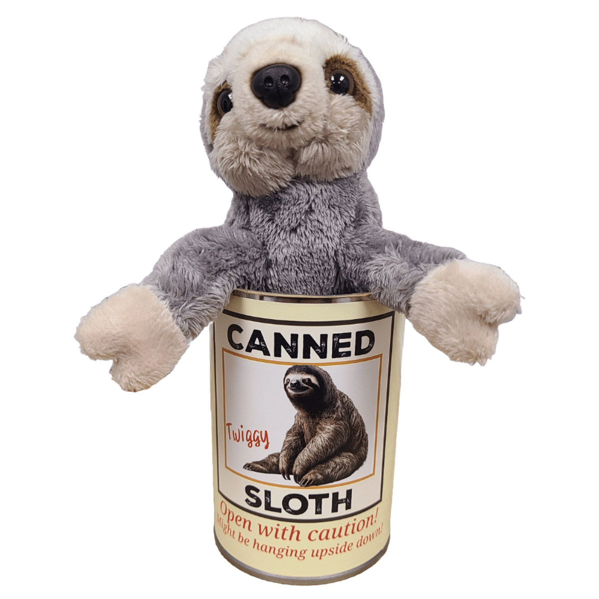 Twiggy the Canned Sloth Stuffed Animal Plush
