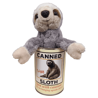 Twiggy the Canned Sloth Stuffed Animal Plush