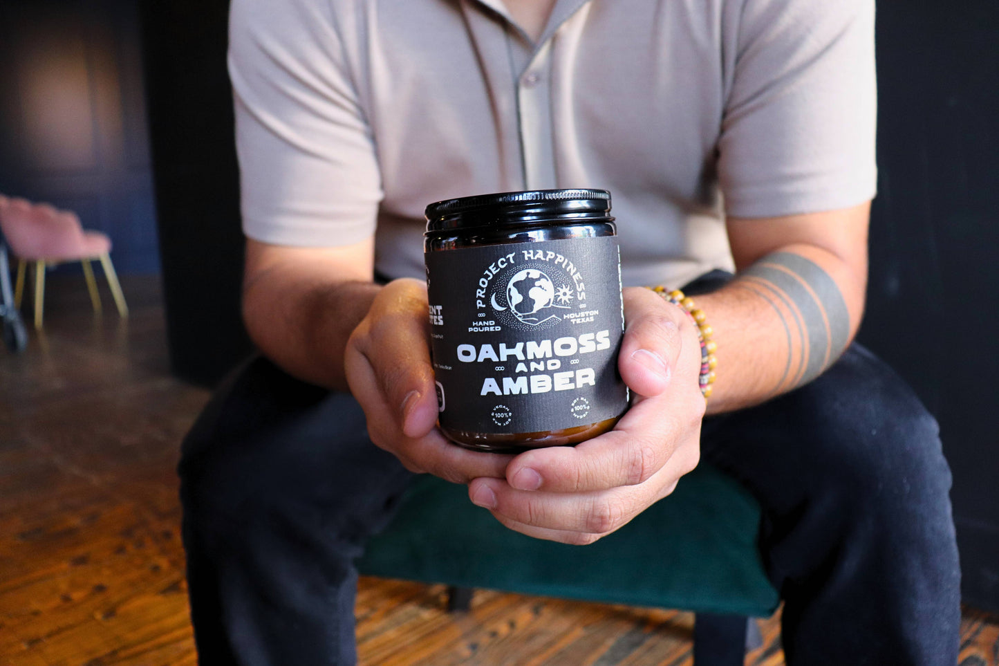 Oakmoss and Amber Soy Candle - 8oz | Valentine's Scent