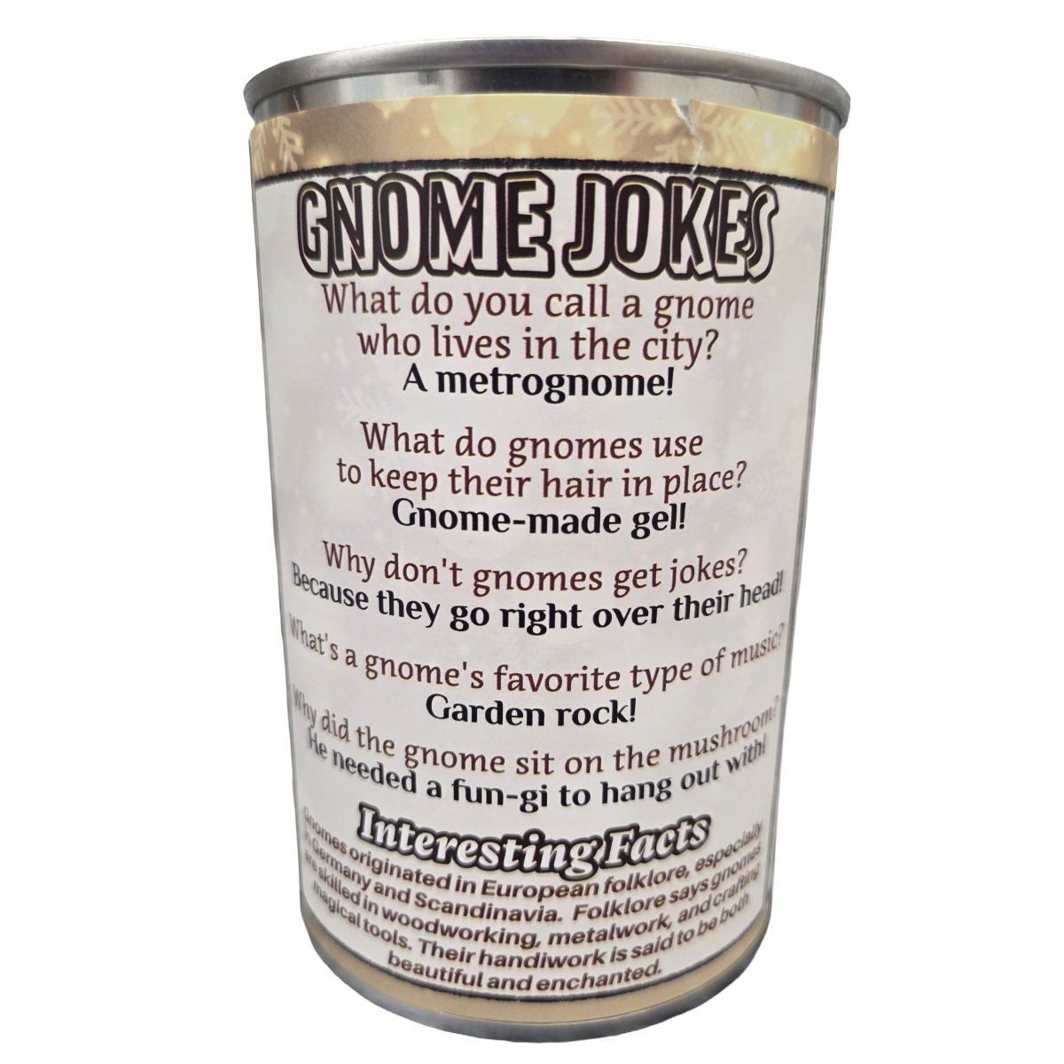 Canned Gnome | Garden Plant Plush w/Jokes | Christmas Magic