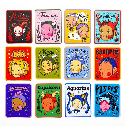 Zodiac Kewpie Baby Stickers