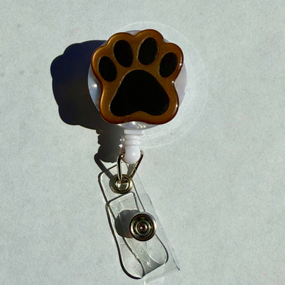 Paw Print Badge Reel