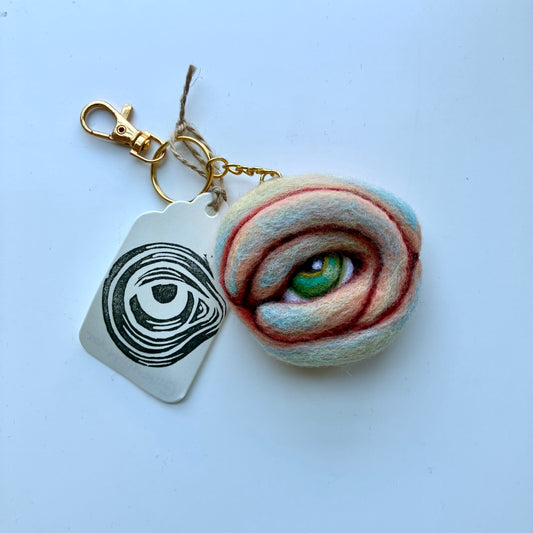 Felted Eye Keychains