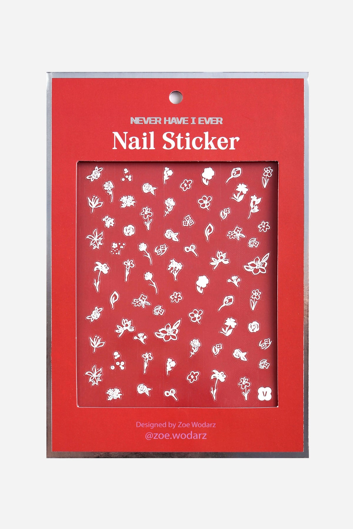 Nail Sticker by Zoe Wodarz - Flower White