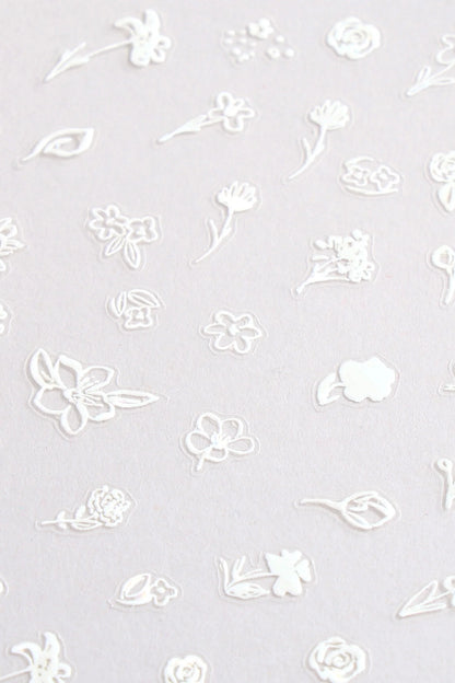 Nail Sticker by Zoe Wodarz - Flower White