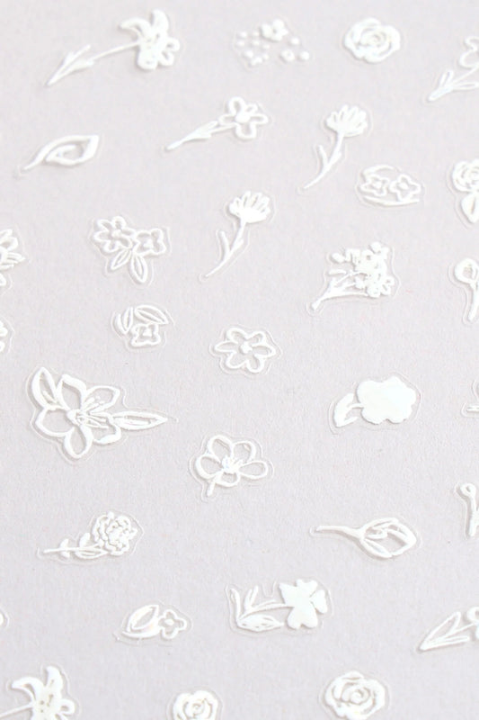 Nail Sticker by Zoe Wodarz - Flower White