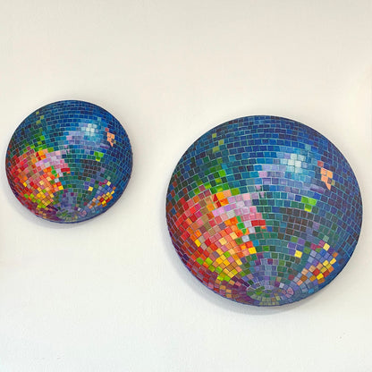 Big Blue Disco Ball Canvas Print