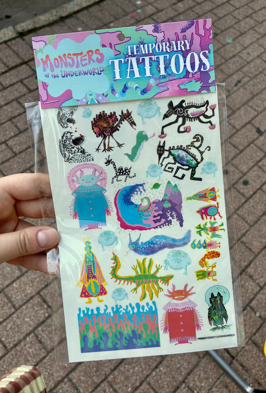 Monsters of the Underworld Temporary Tattoos