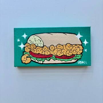 Shrimp Poboy Canvas Magnet