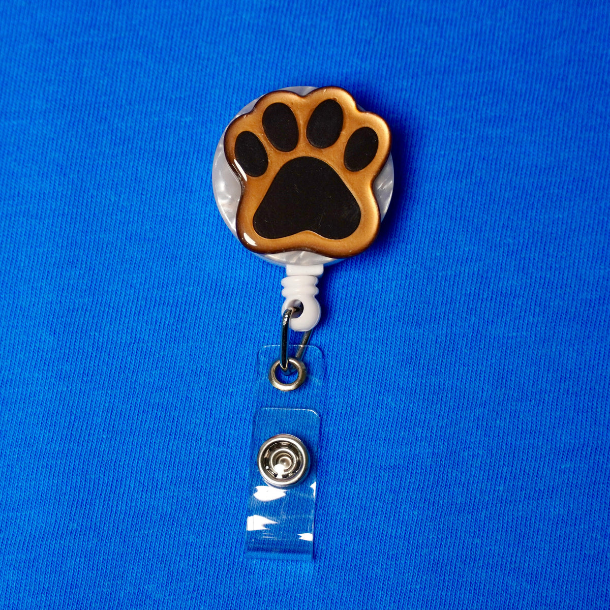 Paw Print Badge Reel