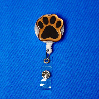 Paw Print Badge Reel