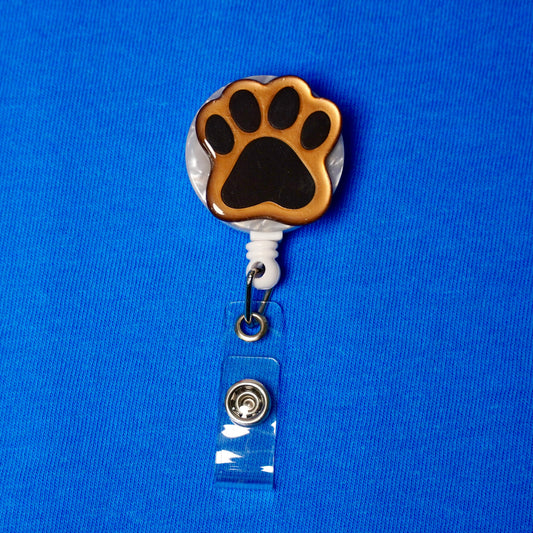 Paw Print Badge Reel