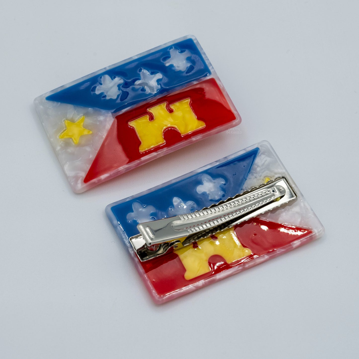 Acadiana Flag Hair Clip