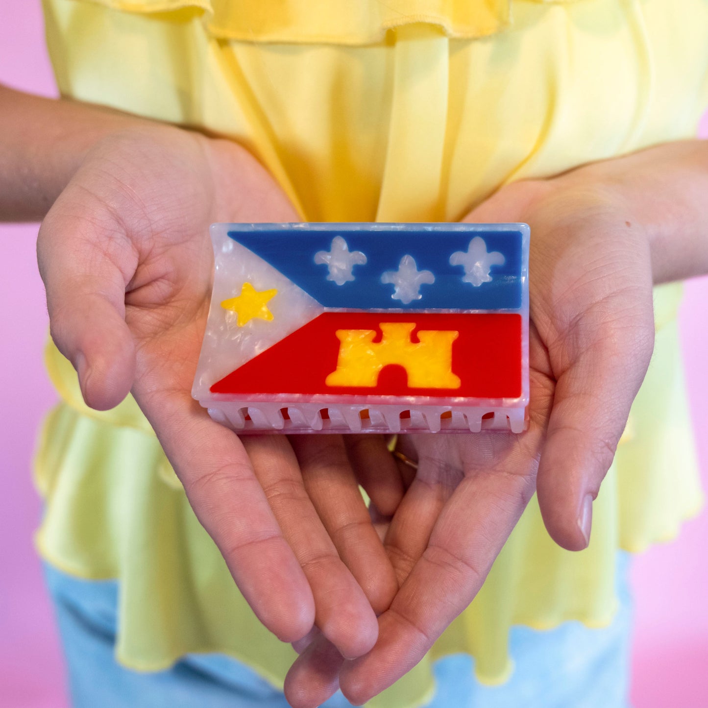 Acadiana Flag Hair Claw