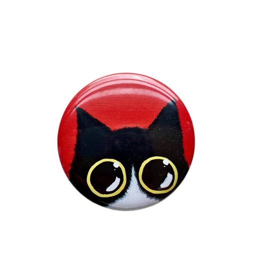 Tuxedo Cat Button