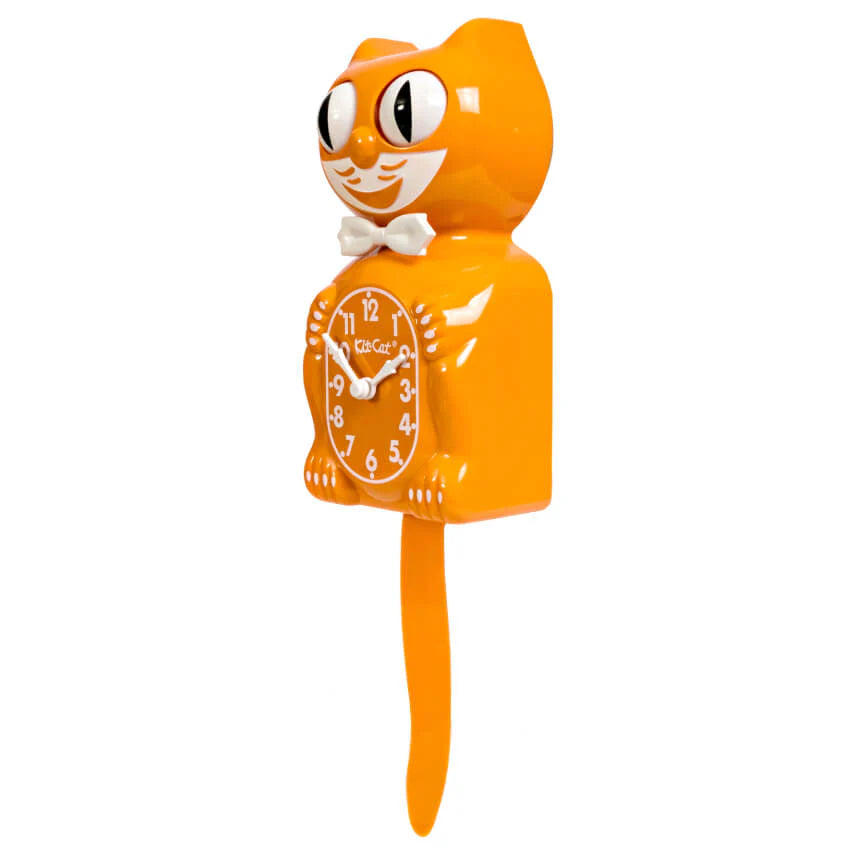 Festival Orange Kit Cat Clock