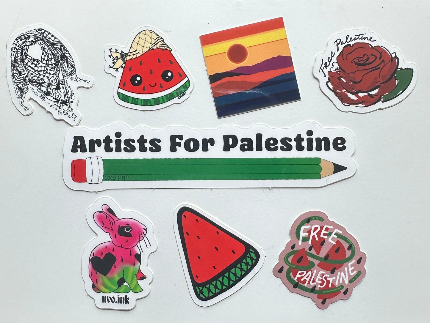 Artists for Palestine Sticker Bundle