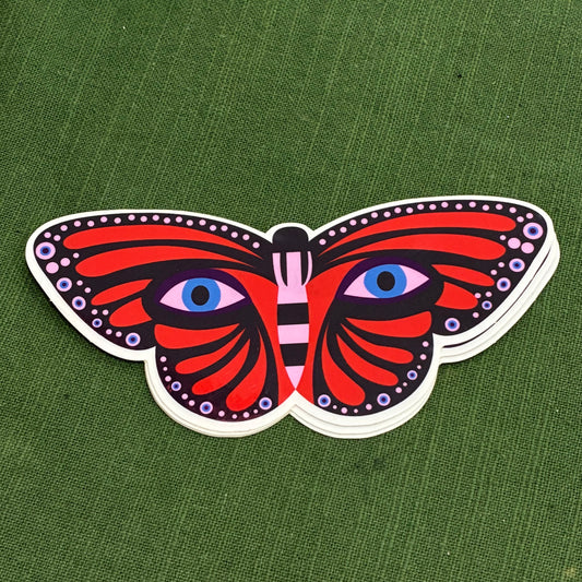 Monarch in Red Sticker