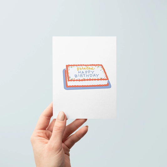 Belated Birthday Cake Card