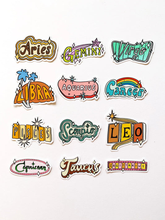 Vintage Zodiac Stickers