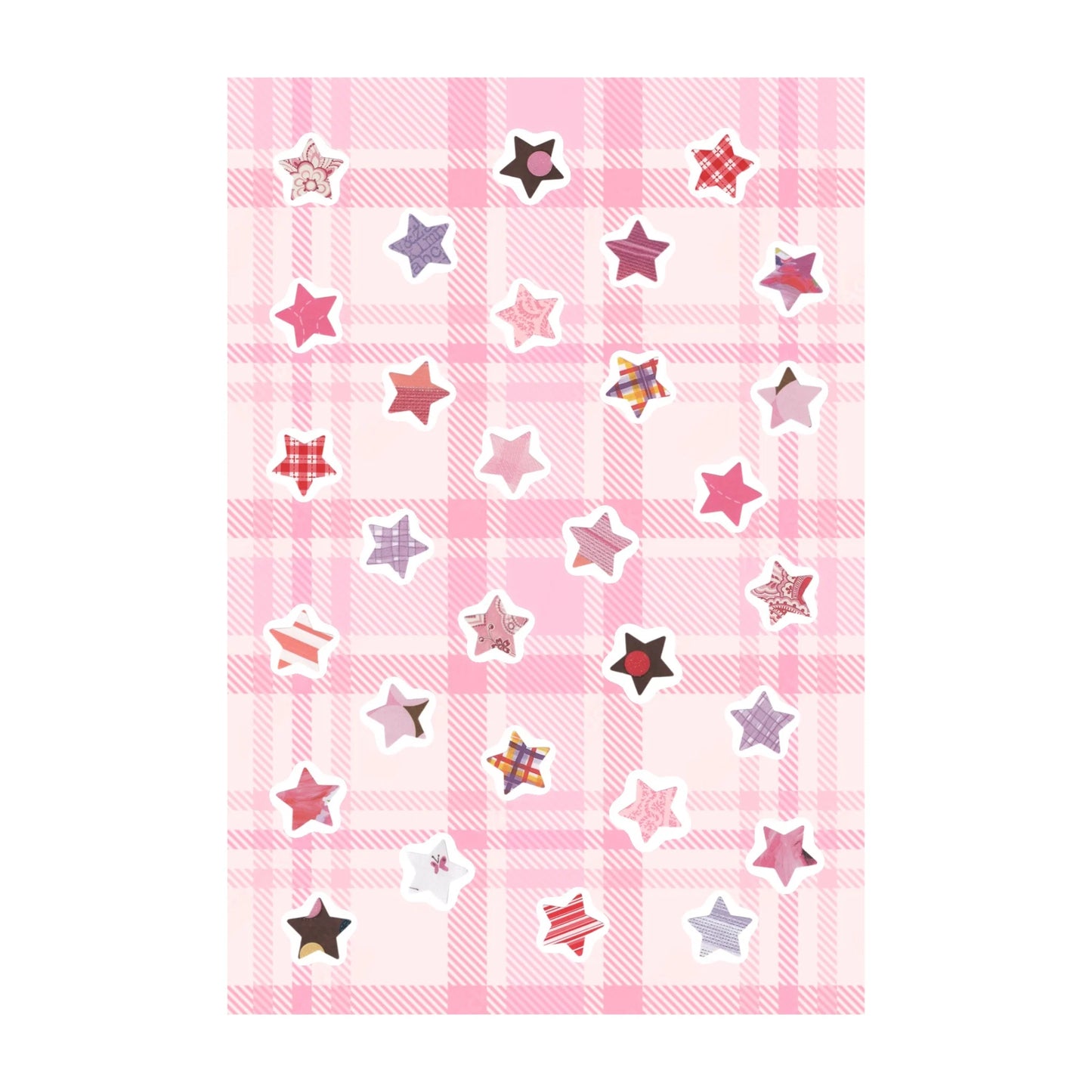 Pink Stars Sticker Sheet