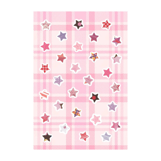 Pink Stars Sticker Sheet