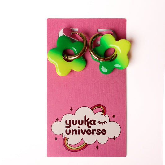Flower Hoop Earrings (More Colors)