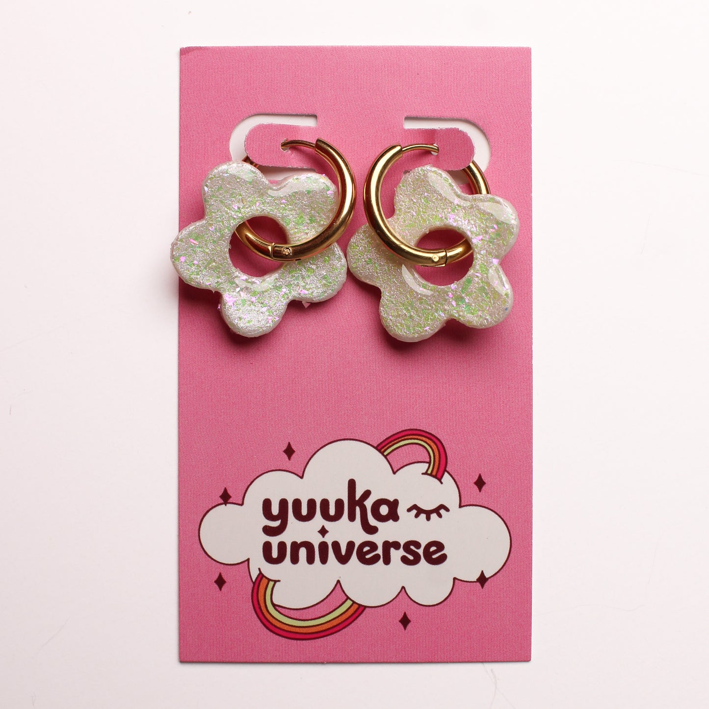 Yuuka Universe - Flower Hoop Earrings (More Colors)