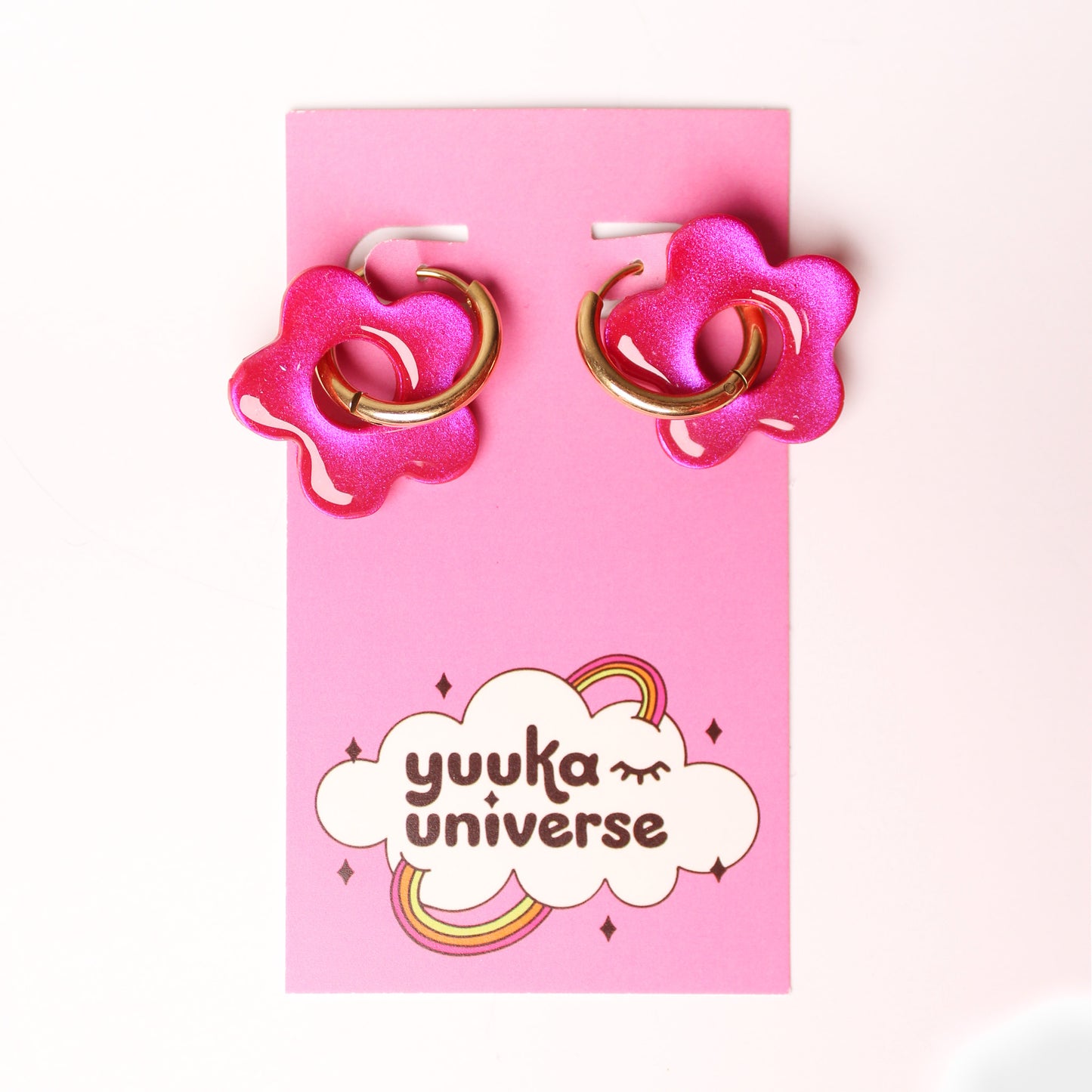 Yuuka Universe - Flower Hoop Earrings (More Colors)