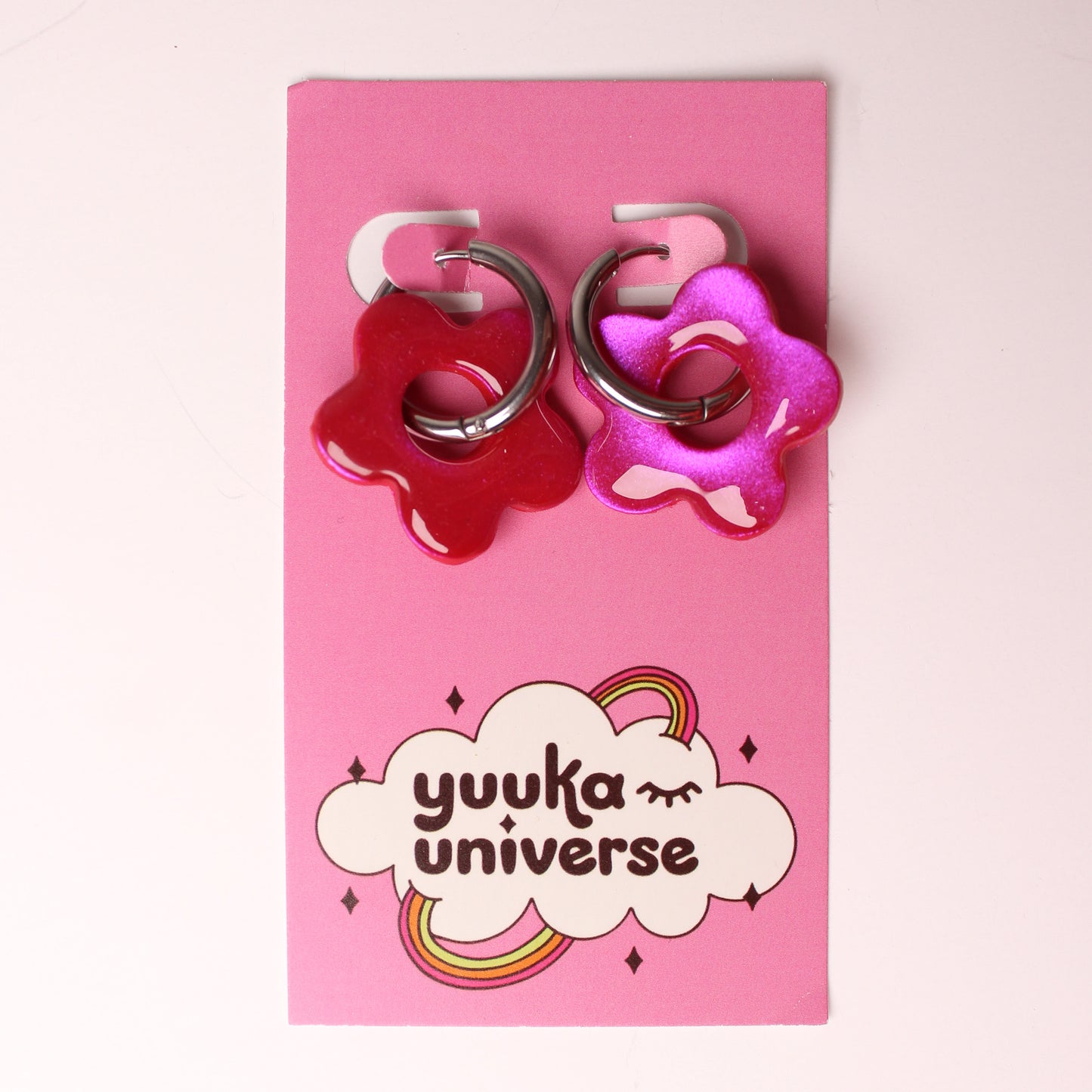 Yuuka Universe - Flower Hoop Earrings (More Colors)