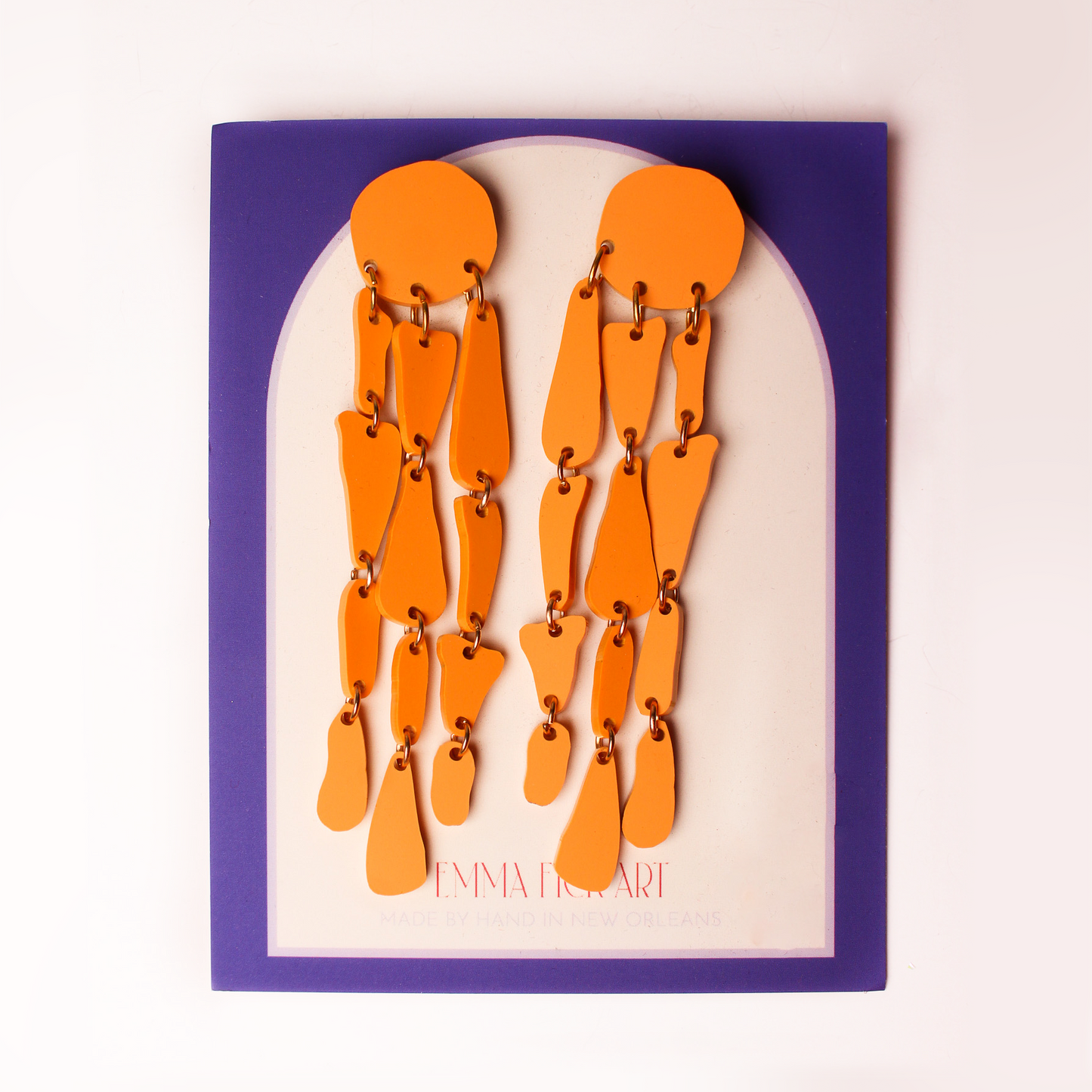 Emma Fick: Orange Windchime Earrings