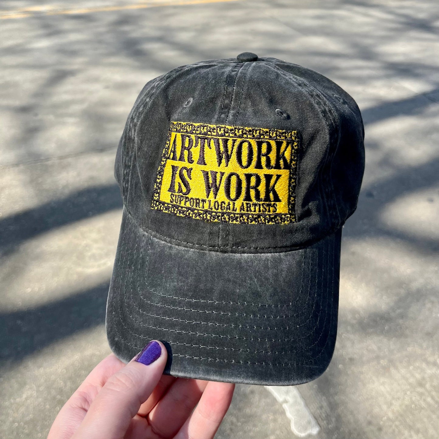 Artwork Is Work Embroidered Hat
