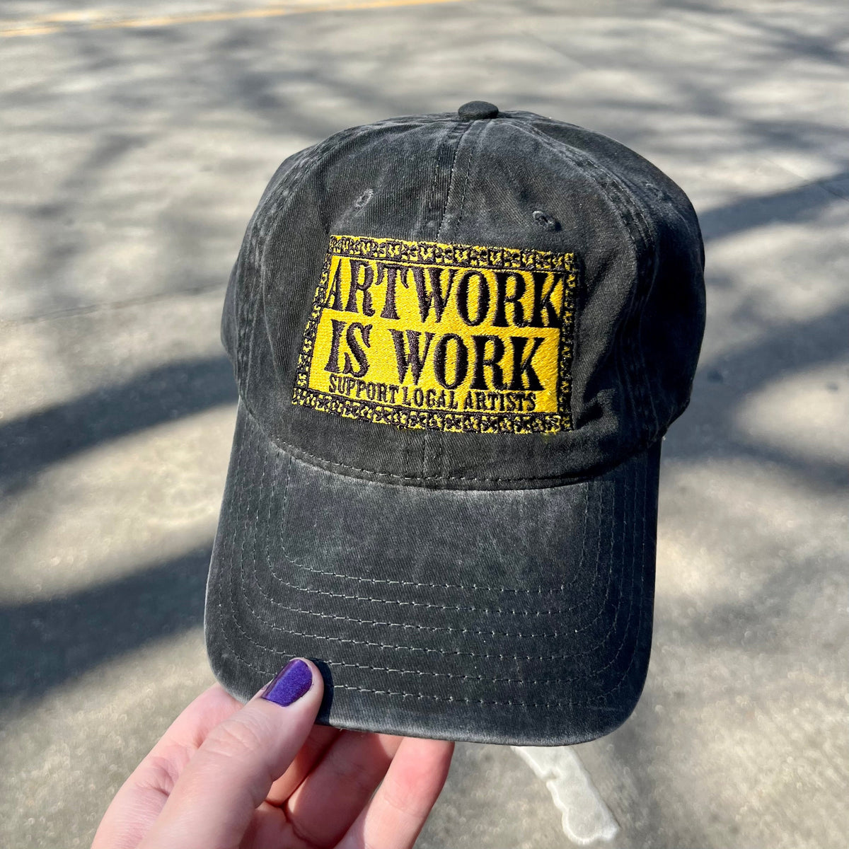Artwork Is Work Embroidered Hat