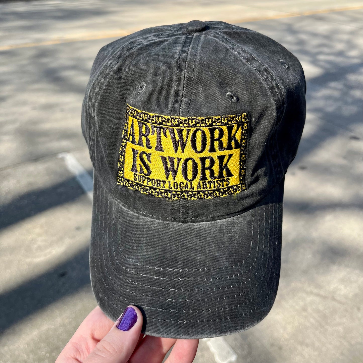 Artwork Is Work Embroidered Hat